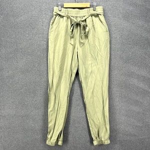 Max Jeans Easy Jogger Pants Womens‎ Olive Green Athleisure Pocket Elastic Waist
